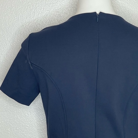 Brooks Brothers Navy Stretch Ponte Short Sleeve Sheath Dress - Picture 8 of 16
